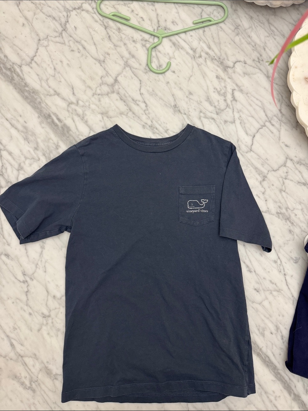 EUC Vineyard Vines Kids Short Sleeve Pocket Tee - Navy SZ 12-14